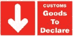 Customs Channel Sign Red