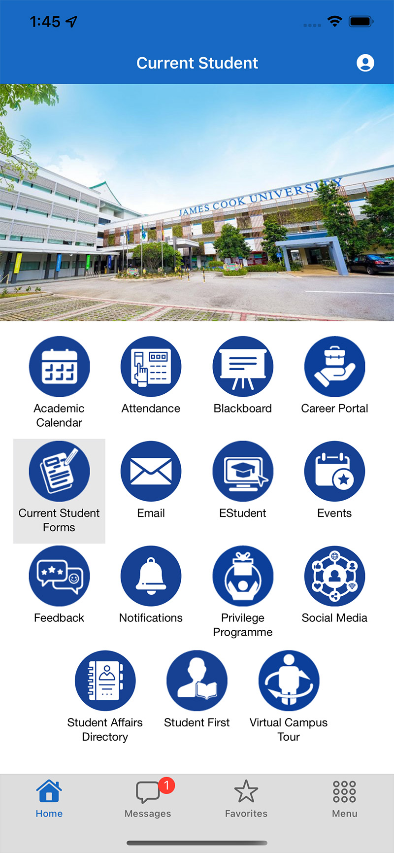 App Main Screen