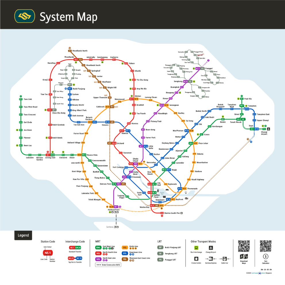 singapore railway network map