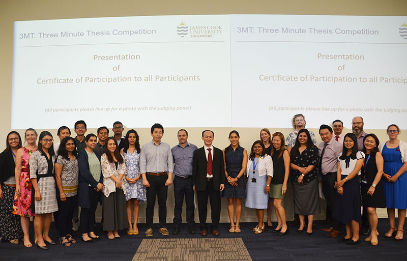 Dr Chan Kai Qin presenting his research at the Three Minute Thesis competition