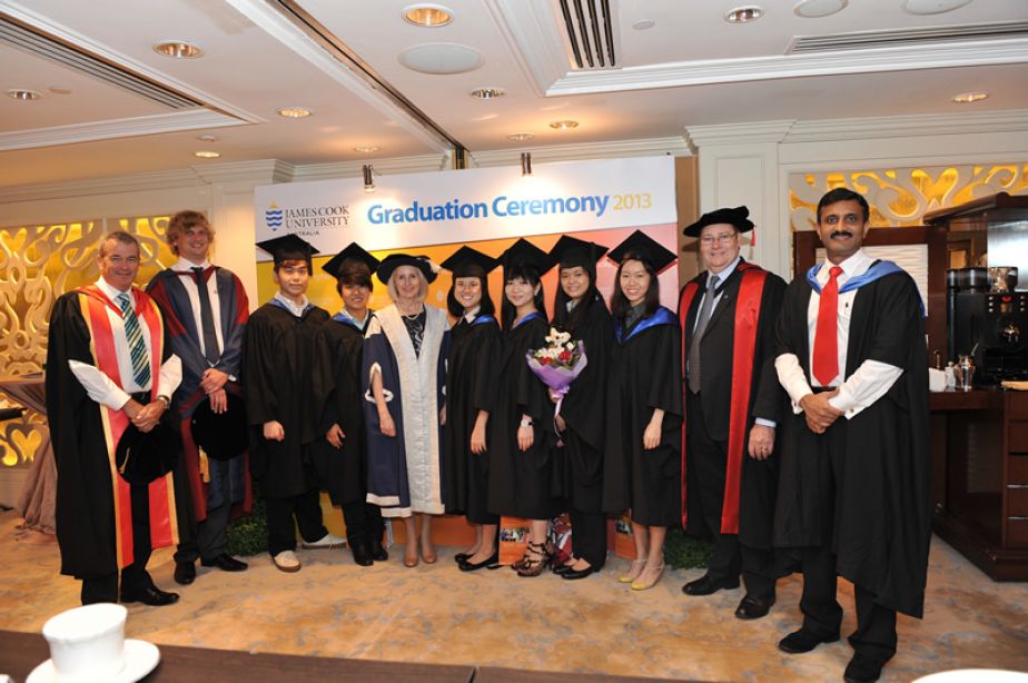 JCU Singapore's first graduation ceremony in 2013