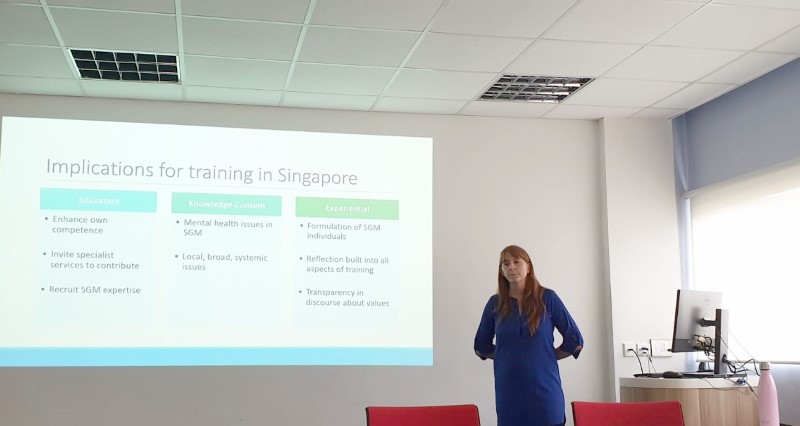 Dr Joanna Barlas giving a presentation