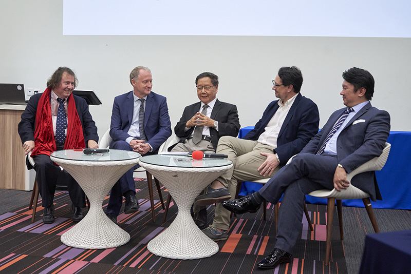 Professor Agostino Bruzzone, Dr Nicola Bianchi, Mr Eddie Chng, Dr Giulio Gennaro, and Associate Professor Adrian Kuah