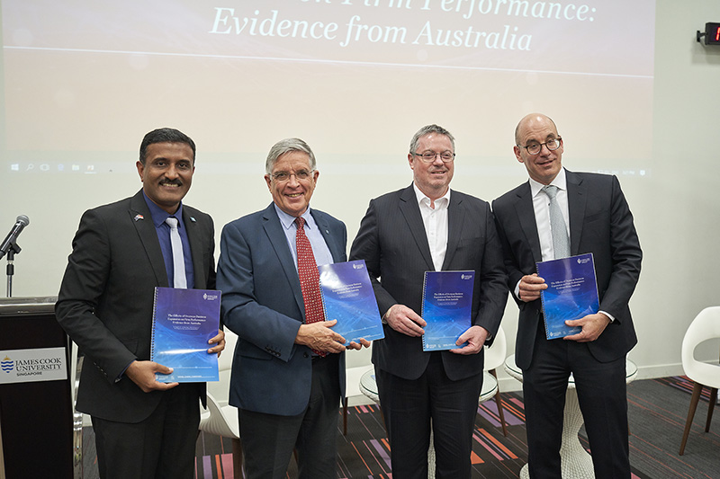 Associate Professor Abhishek Bhati, Mr Bill Tweddell, His Excellency Bruce Gosper, Mr Jonathan Glickfeld