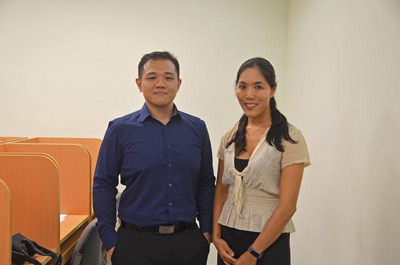 Victor Wong with his Doctoral research advisor, Senior Lecturer in Psychology Dr Bridget McConnell