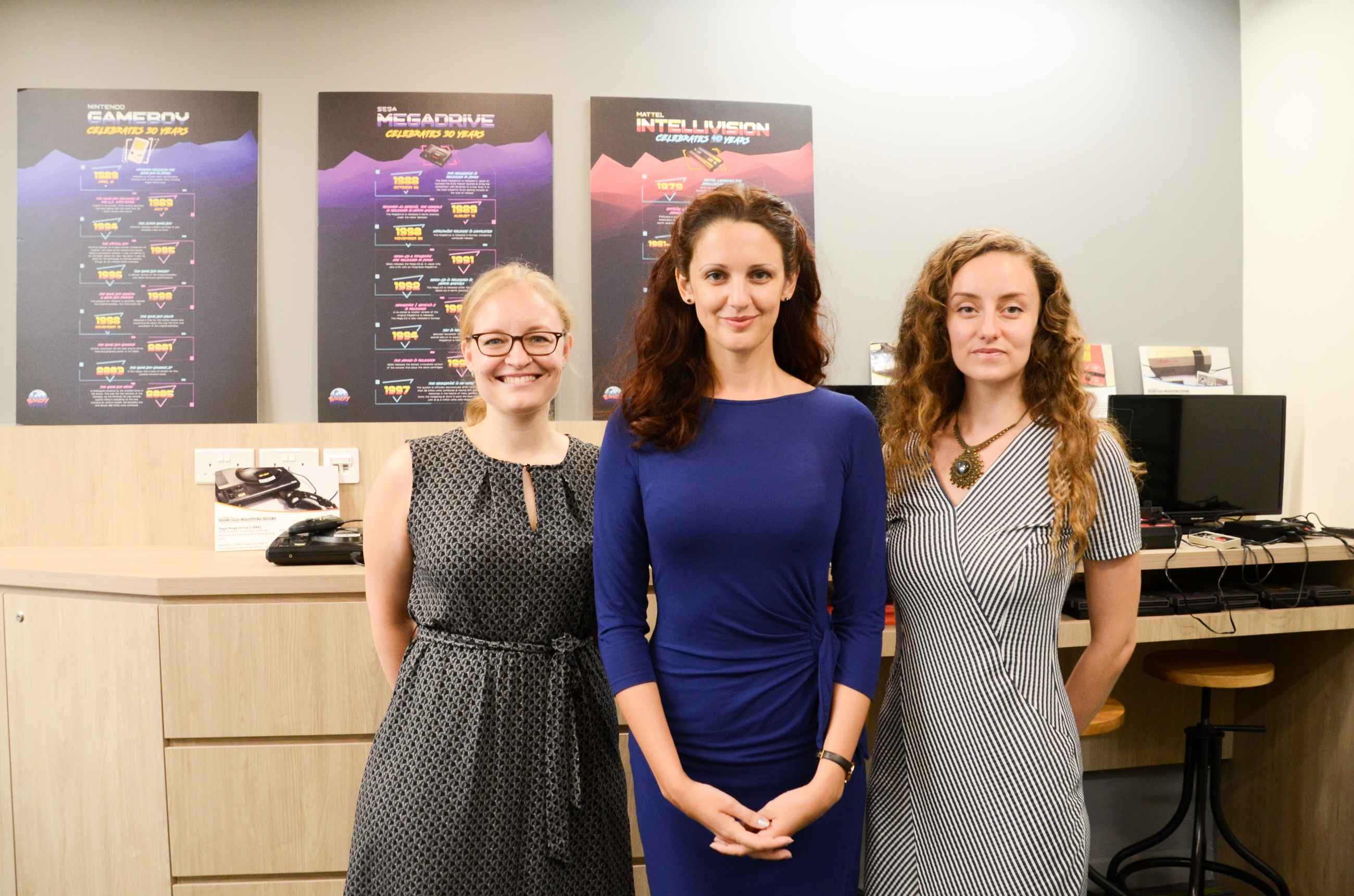 A team of PhD candidates from the University of Vienna; from left: Ms Barbara Göbl, Ms Suzana Jovicic, and Ms Dayana Hristova