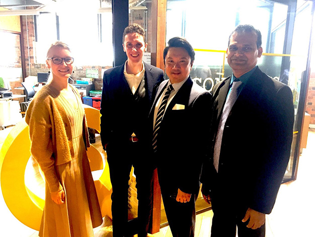 Siiri Hatakka, Ian Cronin, Adrian Kuah, Associate Professor, Business at James Cook University in Singapore, and Mohan Jacob, Associate Dean, Research Education of the College of Science & Engineering, and Head of Electrical and Electronics Engineering at James Cook University